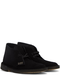 Bottines chukka en daim noires Clarks Originals