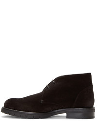 Bottines chukka en daim noires Robert Clergerie