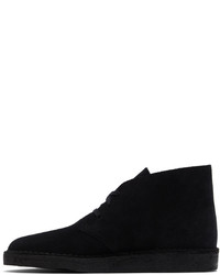 Bottines chukka en daim noires Clarks Originals