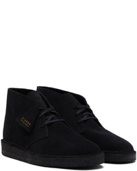 Bottines chukka en daim noires Clarks Originals