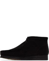 Bottines chukka en daim noires Clarks Originals