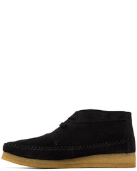 Bottines chukka en daim noires Clarks Originals