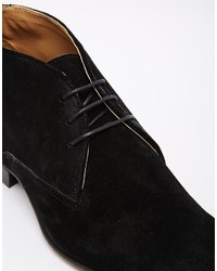 Bottines chukka en daim noires Asos