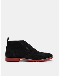 Bottines chukka en daim noires Asos