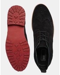 Bottines chukka en daim noires Asos