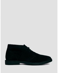 Bottines chukka en daim noires Asos