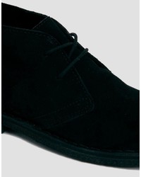 Bottines chukka en daim noires Asos