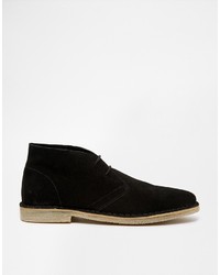 Bottines chukka en daim noires Asos