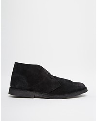 Bottines chukka en daim noires Asos