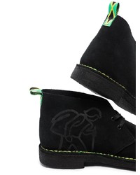 Bottines chukka en daim noires Clarks Originals