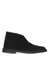 Bottines chukka en daim noires Clarks Originals