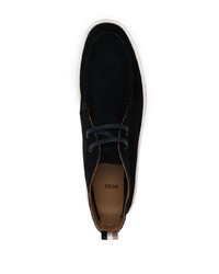 Bottines chukka en daim noires Hugo