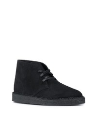 Bottines chukka en daim noires Clarks Originals