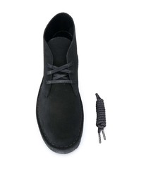 Bottines chukka en daim noires Clarks Originals