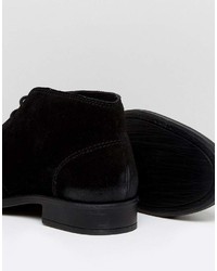 Bottines chukka en daim noires Frank Wright