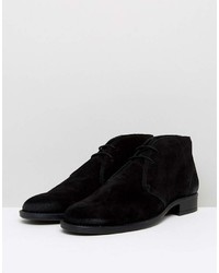 Bottines chukka en daim noires Frank Wright