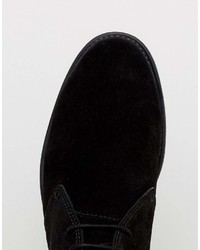 Bottines chukka en daim noires Frank Wright