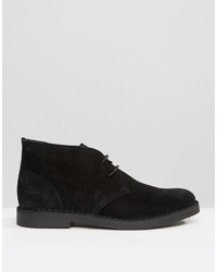 Bottines chukka en daim noires Dune