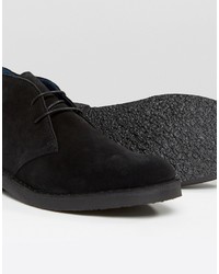 Bottines chukka en daim noires Dune