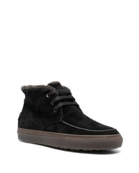 Bottines chukka en daim noires Brioni