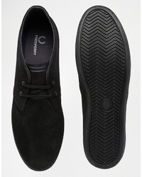 Bottines chukka en daim noires Fred Perry