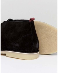 Bottines chukka en daim noires