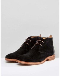 Bottines chukka en daim noires H By Hudson