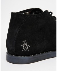 Bottines chukka en daim noires Original Penguin