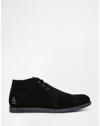 Bottines chukka en daim noires Original Penguin