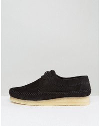 Bottines chukka en daim noires Clarks