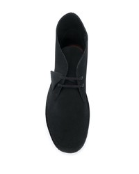 Bottines chukka en daim noires Clarks Originals