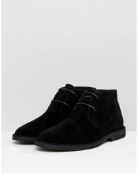 Bottines chukka en daim noires Asos