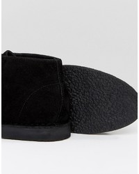 Bottines chukka en daim noires Asos