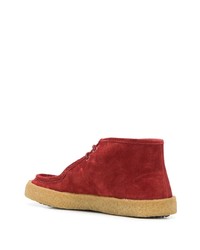 Bottines chukka en daim rouges Camper