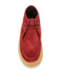 Bottines chukka en daim rouges Camper