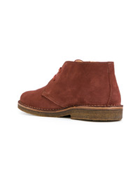 Bottines chukka en daim rouges Astorflex