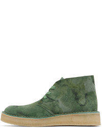 Bottines chukka en daim vertes Clarks Originals