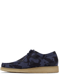 Bottines chukka en toile bleu marine Padmore & Barnes