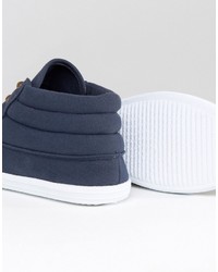 Bottines chukka en toile bleu marine Asos