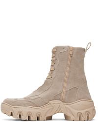 Bottines chukka en toile marron clair Rombaut