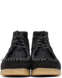 Bottines chukka en toile noires By Walid