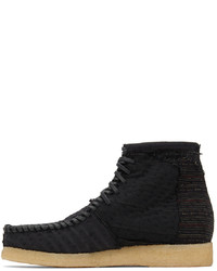 Bottines chukka en toile noires By Walid