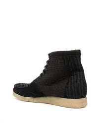 Bottines chukka en toile noires By Walid