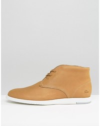 Bottines chukka marron clair Lacoste