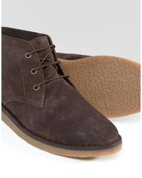 Bottines chukka marron foncé Lacoste