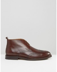 Bottines chukka marron foncé Selected