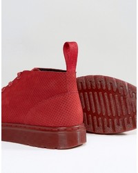 Bottines chukka rouges Dr. Martens