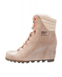 Bottines compensées marron clair Sorel