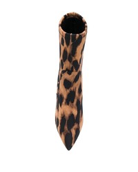 Bottines élastiques imprimées léopard marron Stuart Weitzman