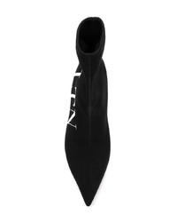 Bottines élastiques imprimées noires Valentino